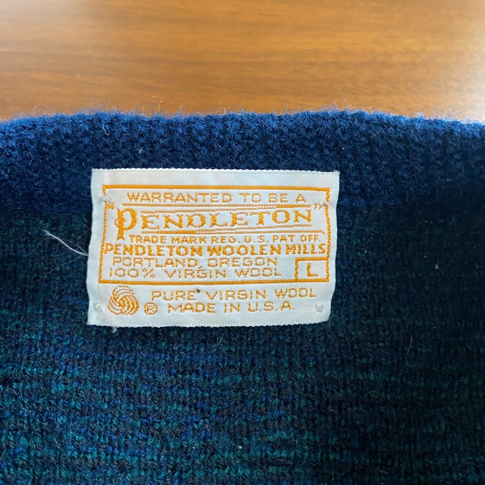 Vintage Pendleton Blue Wool Sweater